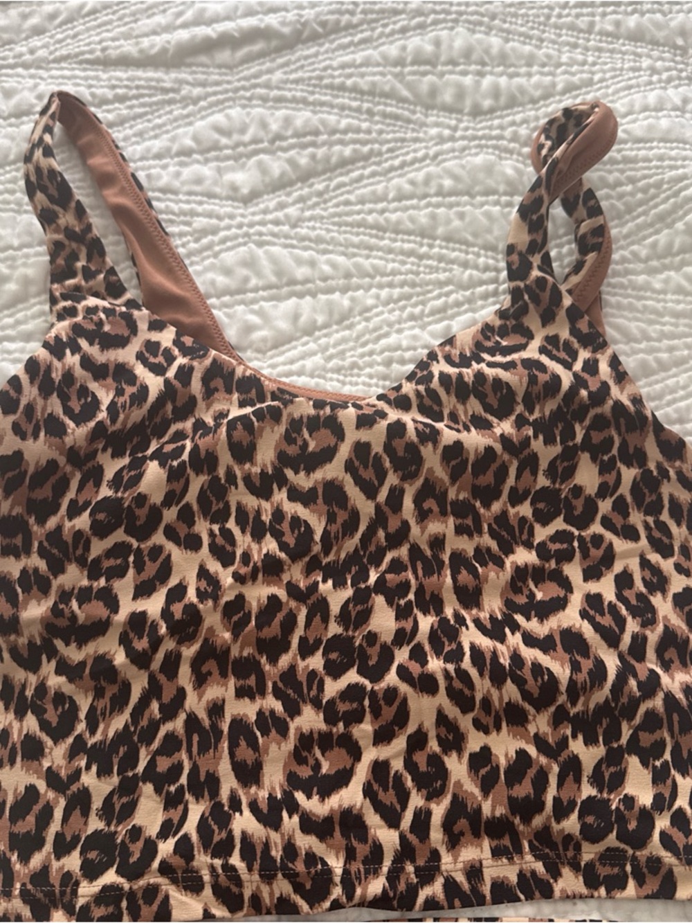 American Eagle Outfitters Leopard Print Sports Bra - Brown & Black